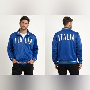 NFINITY Italia Royal Blue Track Bomber Jacket